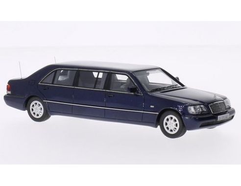 Neo Scale Models NEO45360 MERCEDES S600L PULLMAN (W140) STREET LIMOUSINE 1993 METALLIC BLUE 1:43 Modellino