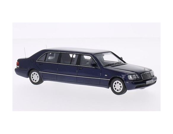 Neo Scale Models NEO45360 MERCEDES S600L PULLMAN (W140) STREET LIMOUSINE 1993 METALLIC BLUE 1:43 Modellino