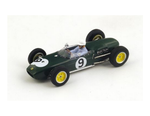 Spark Model S1825 LOTUS 18 J.SURTEES 1960 N.9 2nd BRITISH GP 1:43 Modellino