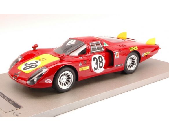 Tecnomodel TMD1808B ALFA ROMEO 33/2 L.TAIL N.38 5th LE MANS 1968 FACETTI-DINI LIM.100 1:18 Modellino