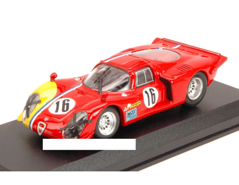 Best Model BT9578 ALFA ROMEO 33.2 COUPE' N.16 16th 1000 KM SPA 1968 GOSSELIN-TROSCH 1:43 Modellino