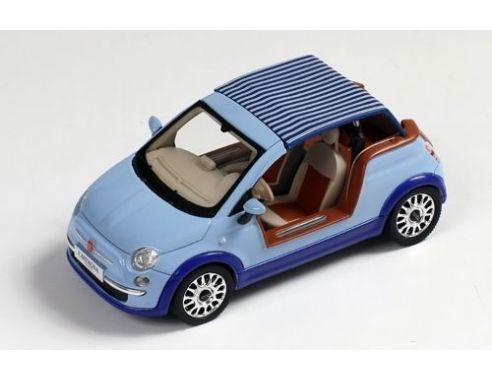Protar PR0255 FIAT 500 TENDER TWO CASTAGNA MILANO 2008 LIGHT BLUE 1:43 Modellino