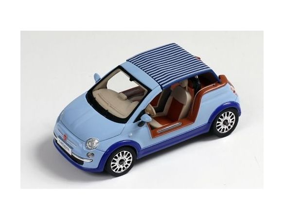 Protar PR0255 FIAT 500 TENDER TWO CASTAGNA MILANO 2008 LIGHT BLUE 1:43 Modellino