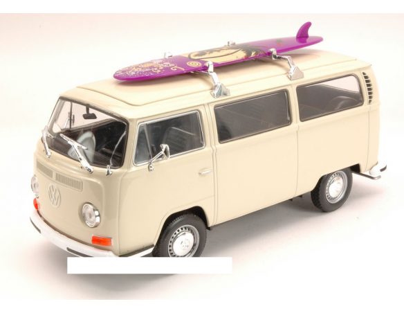 Welly WE4722 VW T2 BUS W/SURFBOARD 1972 CREAM 1:24 Modellino