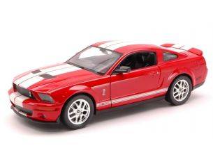 Welly WE1542 SHELBY COBRA GT 500 2007 RED W/WHITE STRIPES 1:24 Modellino