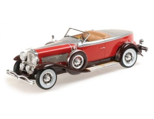 Minichamps PM107150430 DUESENBERG MODEL J TORPEDO CONVERTIBLE COUPE' 1929 RED/BLACK 1:18 Modellino