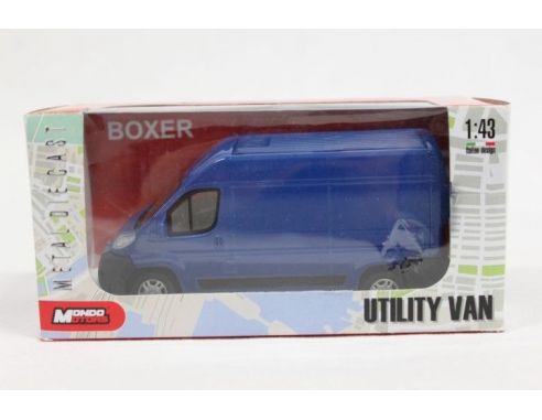Mondo Motors TS1222 UTILITY VAN BOXER Blue 1:43 Modellino Scatola rovinata