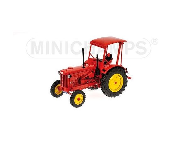 Minichamps PM109153071 TRATTORE HANOMAG R35 FARM TRACTOR WITH ROOF 1955 RED 1:18 Modellino