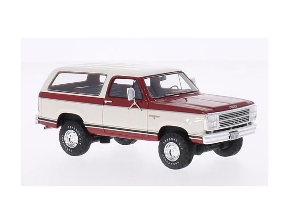 Neo Scale Models NEO44785 DODGE RAMCHARGER 1974 AMARANT/WHITE 1:43 Modellino