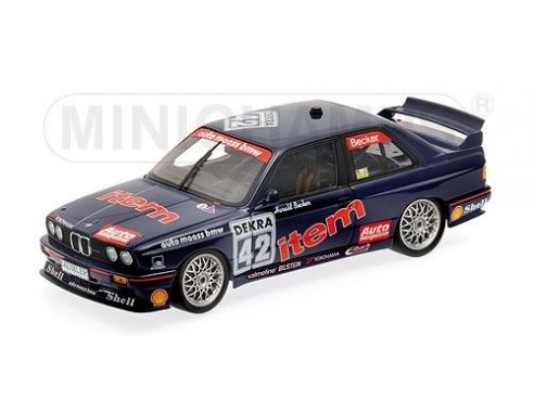MINICHAMPS 180922042 BMW M3 E30 AUTO MAASS BMW HARALD BECKER DTM 1992 Modellino