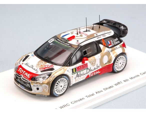 Spark Model S4504 CITROEN DS3 N.4 8th MONTE CARLO 2015 S.LOEB-D.ELENA 1:43 Modellino