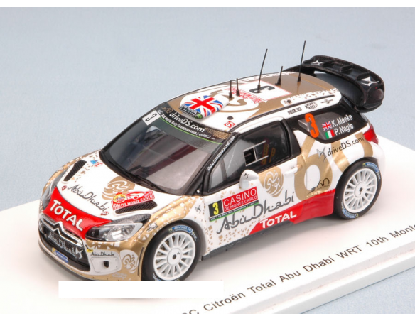 Spark Model S4503 CITROEN DS3 N.3 10th MONTE CARLO 2015 K.MEEKE-P.NAGLE 1:43 Modellino