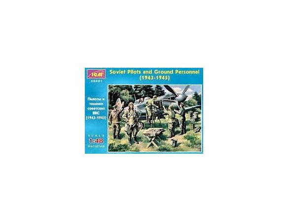 ICM ICM48021 SOVIET PILOTS FIGURE 1:48 Scatola Rovinata Kit Personaggi 