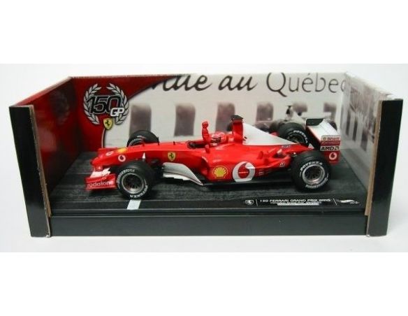 Hot Wheels HW54646 FERRARI F 2002 M.SCHUMACHER '02 1:18 Modellino