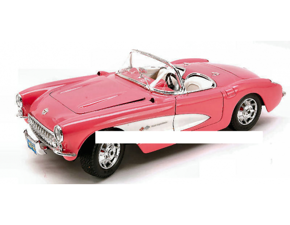 BBURAGO BU3024 CORVETTE 1957 PINK MADE IN ITALY 1:18 Modellino