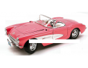 BBURAGO BU3024 CORVETTE 1957 PINK MADE IN ITALY 1:18 Modellino