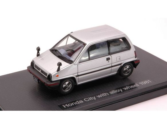 Ebbro EB44492 HONDA CITY W/ALLOY WHEEL 1981SILVER 1:43 Modellino