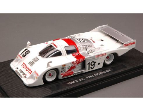Ebbro EB44482 TOYOTA TOM'S 83C N.19 RIVERSIDE 1984 SEKIYA-HOSHINO 1:43 Modellino