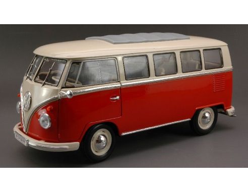 Welly WE1656 VW T1 BUS 1962 RED/WHITE 1:18 Modellino