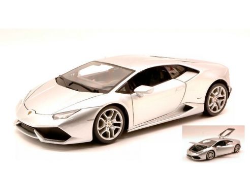 BBURAGO BU11038S LAMBORGHINI HURACAN LP 610-4 2014 SILVER 1:18 Modellino