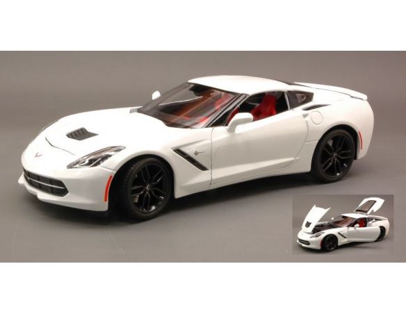 Maisto MI31677 CORVETTE STINGRAY Z51 2014 BLUE 1:18 Modellino