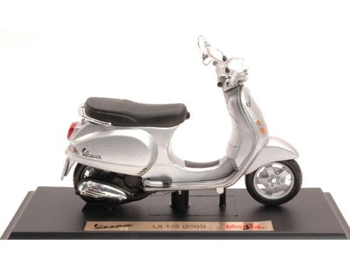 Maisto MI5092S VESPA LX 125 2005 SILVER 1:18 Modellino