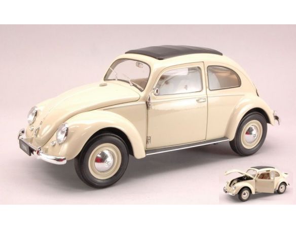 Welly WE0221 VW CLASSIC BEETLE 1952 CREAM 1:18 Modellino