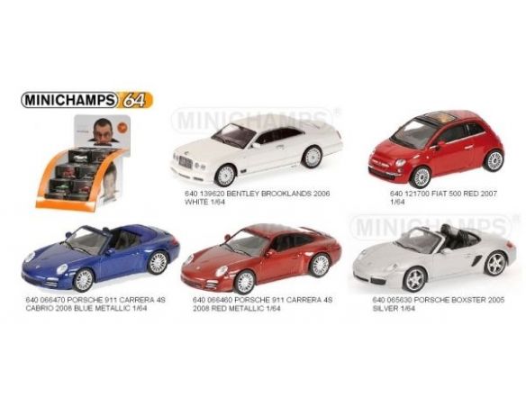 MINICHAMPS 640000003 DISPLAY CON 36 AUTO STRADALI SCALA 1/64 Modellino