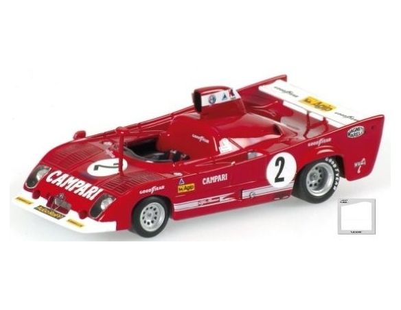 MINICHAMPS 433751202 ALFA ROMEO 33 TT 12 WINNER SPA 1000 KM 1975 Modellino