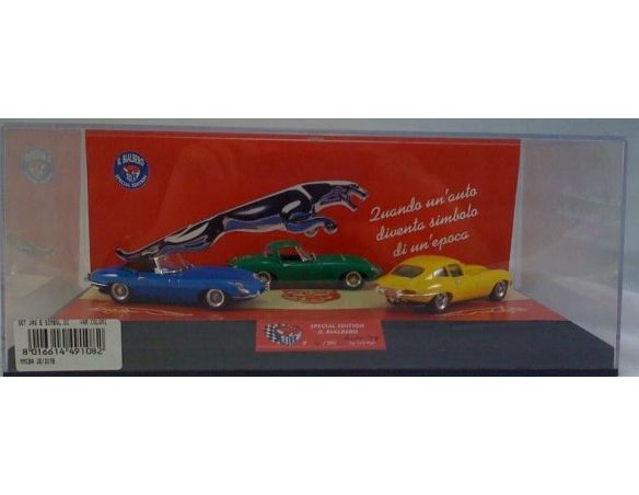 Club Bialbero JE/317C SET JAGUAR'E' SPIDER VERDE+COUPE RED 1:43 Modellino