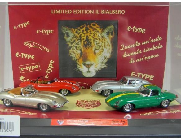 Club Bialbero JAG/361 COFANETTO JAGUAR E CON 4 AUTO 1/43 Modellino