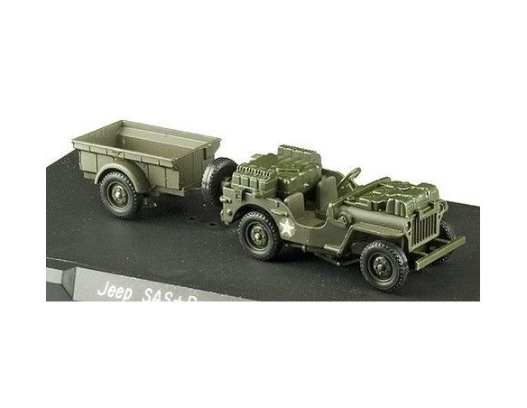 Solido 4494/31 JEEP SAS + TRAILER US 1/43 50TH Modellino