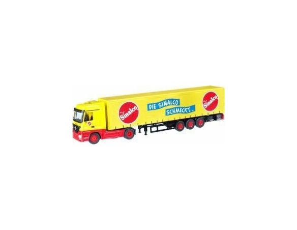 NZG 555/01 MB ACTROS WITH CURTAINS SINALCO 1/50 Modellino