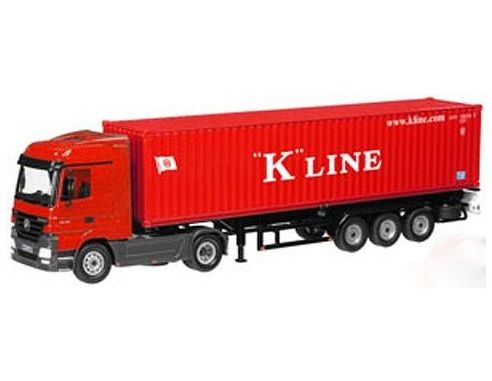 NZG 625/05 MB ACTROS SEMI TRAILER 'K-LINE' 1/50 Modellino