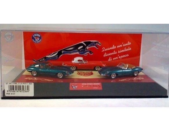 Club Bialbero JE/317B SET JAGUAR'E' HARDTOP RED+SPIDER Modellino