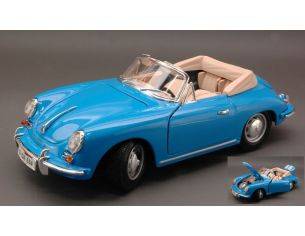 BBURAGO BU12025BL PORSCHE 356 B CABRIO 1961 BLUE 1:18 Modellino