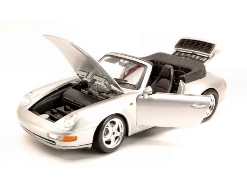 Bburago BU12039S PORSCHE 911 CARRERA CABRIO 1994 SILVER 1:18 Modellino