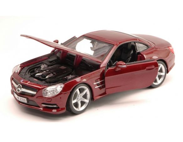 BBURAGO BU21067R MERCEDES SL 500 (R231) 2012 AMARANT METALLIC 1:24 Modellino