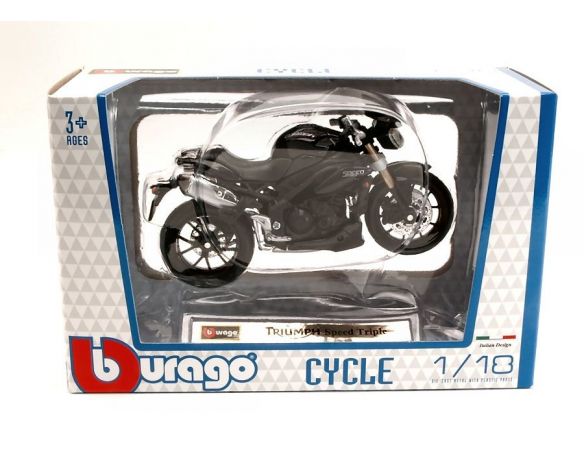 Bburago BU51047 TRIUMPH SPEED TRIPLE 2011 1:18 Modellino