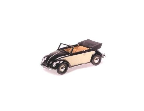 Minichamps PM107054131 VW 1200 CABRIOLET 1949 BLACK & CREAM 1:18 Modellino