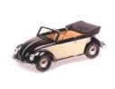 Minichamps PM107054131 VW 1200 CABRIOLET 1949 BLACK & CREAM 1:18 Modellino