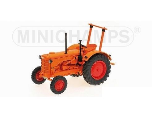 Minichamps PM109153072 TRATTORE HANOMAG R28 FARM TRACTOR 1953 ORANGE 1:18 Modellino