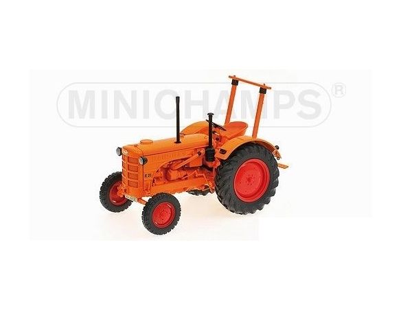 Minichamps PM109153072 TRATTORE HANOMAG R28 FARM TRACTOR 1953 ORANGE 1:18 Modellino