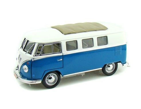 Yat Ming YM92327BL VW MICROBUS SOFT TOP 1962 BLUE 1:18 Modellino