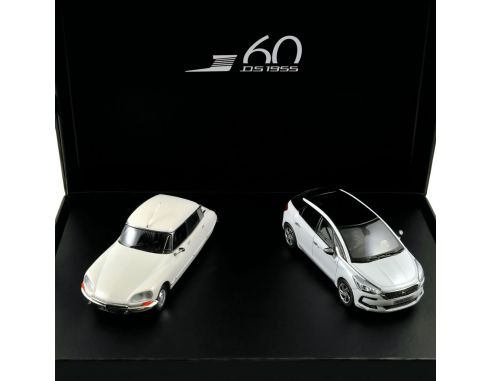 Norev NV155585 COFFRET CITROEN DS 23 PALLAS 1973 + DS 5 2015 WHITE VERSION 1:43 Modellino