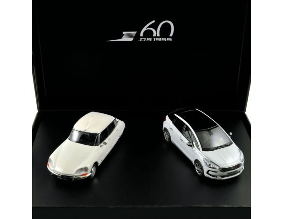 Norev NV155585 COFFRET CITROEN DS 23 PALLAS 1973 + DS 5 2015 WHITE VERSION 1:43 Modellino