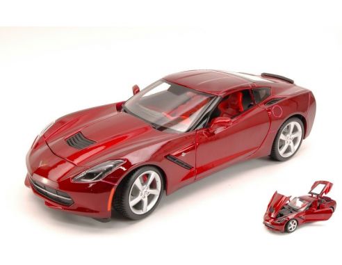 Maisto MI31182R CHEVROLET CORVETTE STINGRAY 2014 METALLIC RED 1:18 Modellino