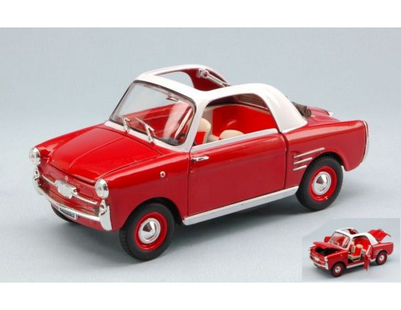 Nostalgie NT003 AUTOBIANCHI BIANCHINA TRASFORMABILE 1958 RED/WHITE 1:24 Modellino
