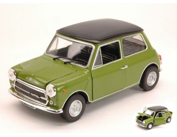 Nostalgie NT006 INNOCENTI MINI COOPER MK3 1300 1972 GREEN W/BLACK ROOF 1:24 Modellino
