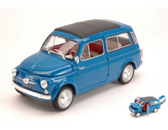 Nostalgie NT007 FIAT 500 GIARDINIERA 1960 BLUE 1:24 Modellino